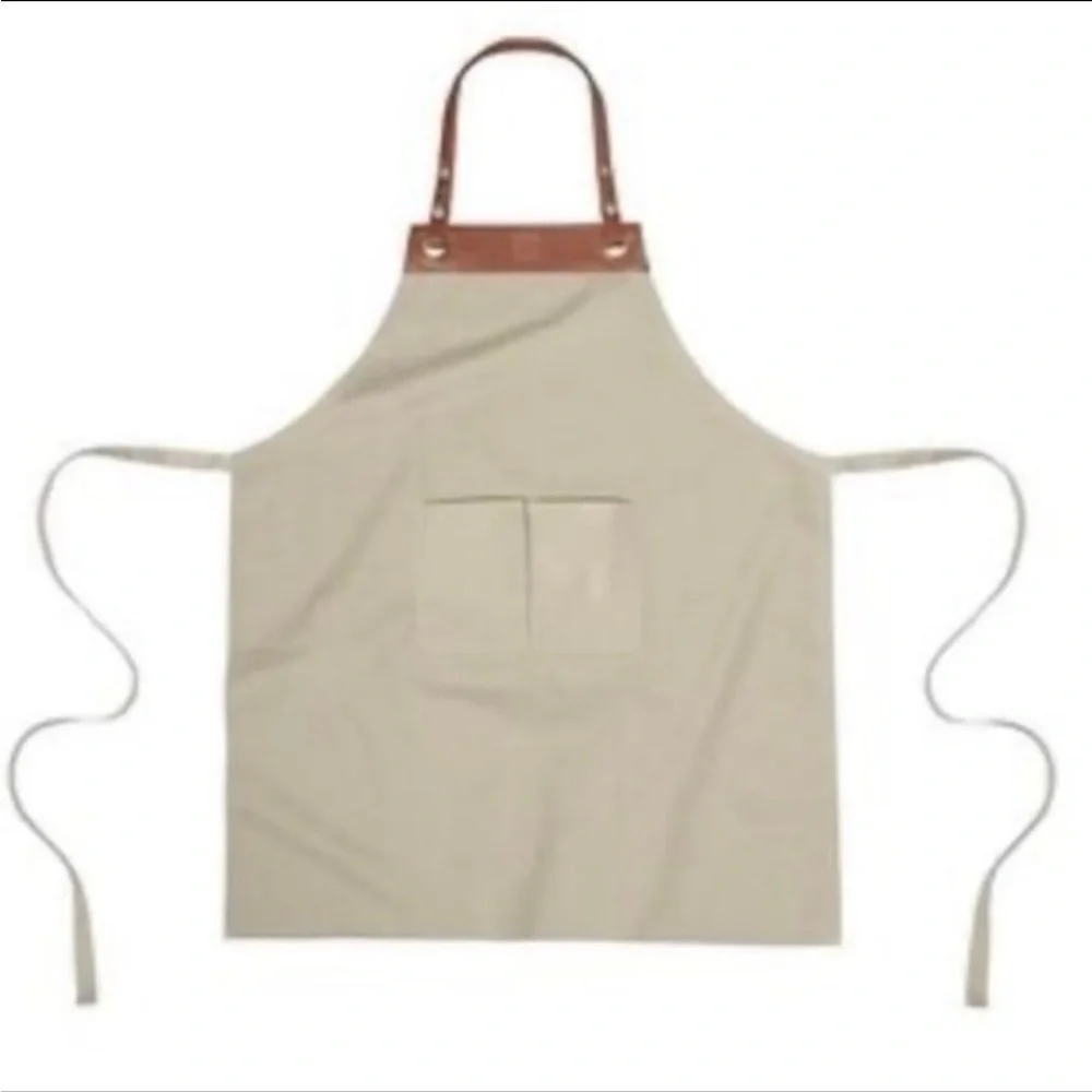 New Nespresso Barista Apron  Beige with Brown Straps unisex ☕️ - Picture 3 of 8